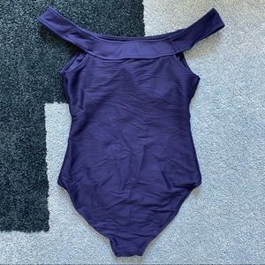 Old Navy ribbed off the shoulder swimsuit
